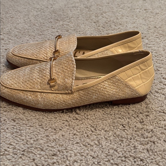 Sam Edelman Loraine Woven Bit Loafers Featuring Gold Equestrian Bit Accent - Picture 3 of 4